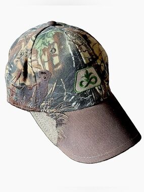 Vintage Pioneer Seed Camo Hat Embroidered Hunting Dog Adjustable Cap